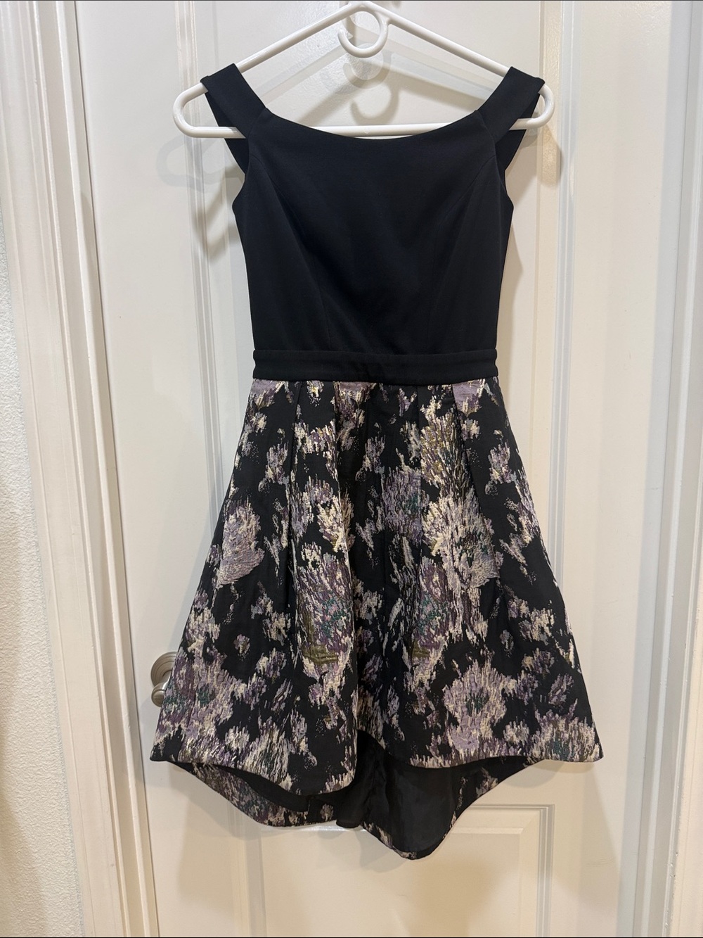 Slate & Willow Black Dress w/ Metallic Detail - Wedding Guest, Homecoming, Grad